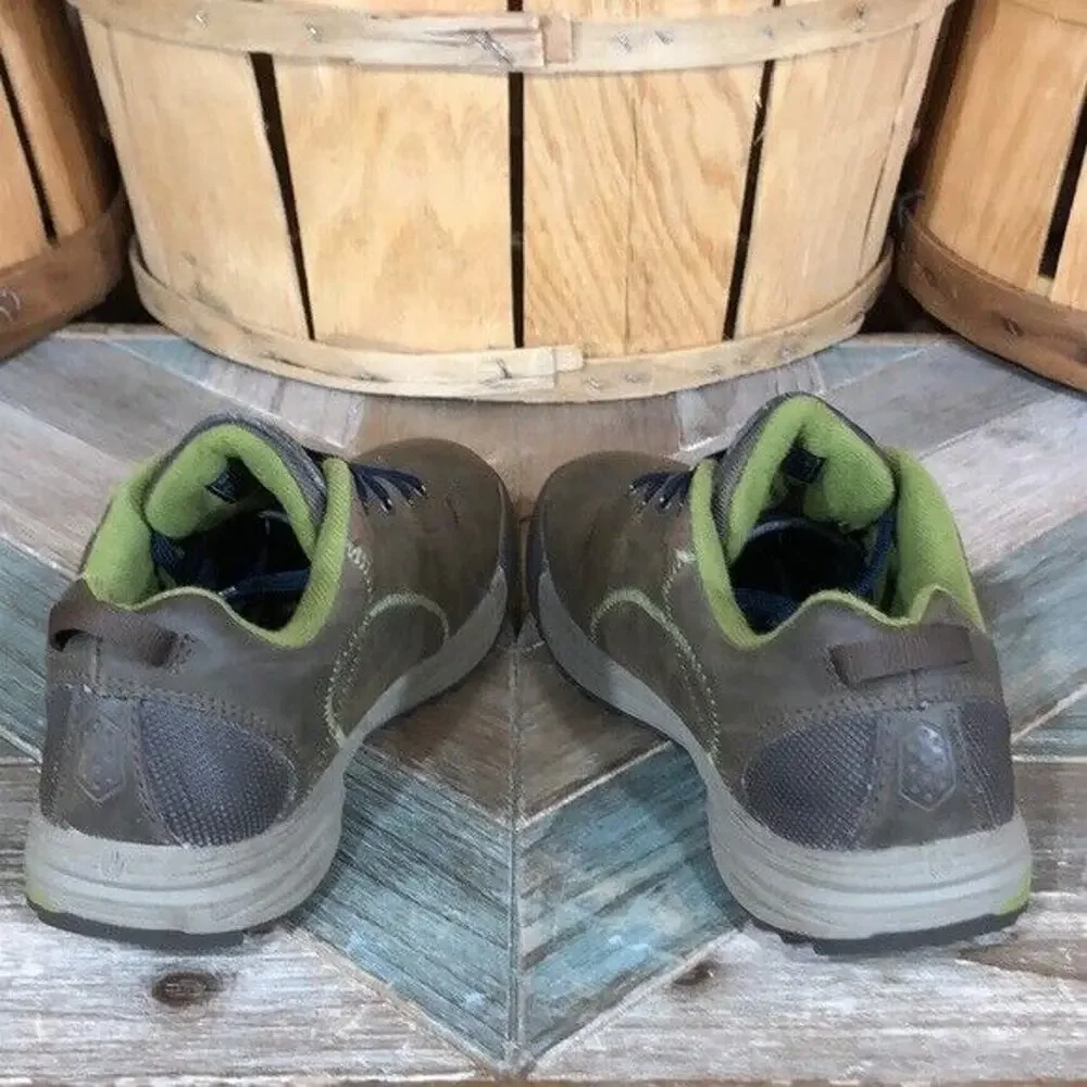 Teva Fire Brown Leather Green Multi Sport Hiking Sneakers Shoes US Boys Size 3.5